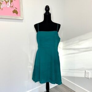 Socialite Teal Fit and Flare Mini Dress